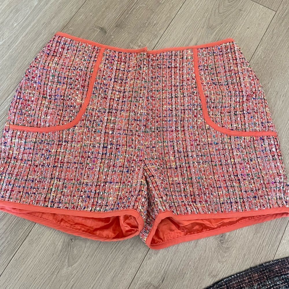 Ark & Co Coral Tweed High Waist Shorts